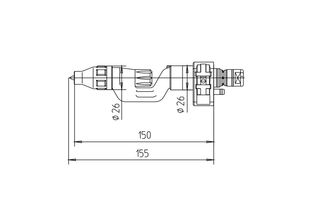 Гусак горелки ABITIG WH 400 W 0°