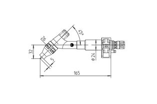 Гусак горелки ABITIG WH 400 W 45°