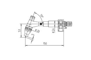 Гусак горелки ABITIG WH 400 W 70°