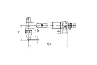 Гусак горелки ABITIG WH 400 W 90°
